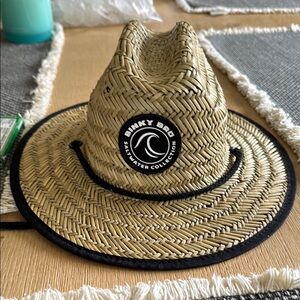 Binky Bro Straw Hat with Black Trim